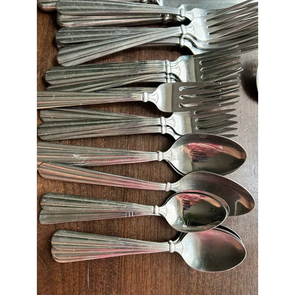 37 pieces Oneida Community Unity Stainless Flatware set spoon fork knife +